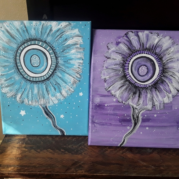🏵 Space Flowers Paintings - Picture 4 of 4